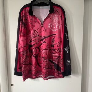 Salty Pink and Black Graphic Pullover